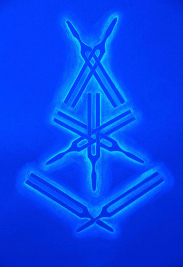 tuning forks in blue